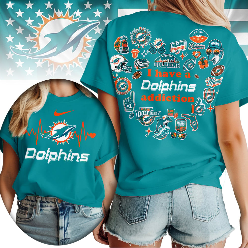 M.dolphins | Premium .n.f.l. Heartbeat Fan Spirit 3d Shirt