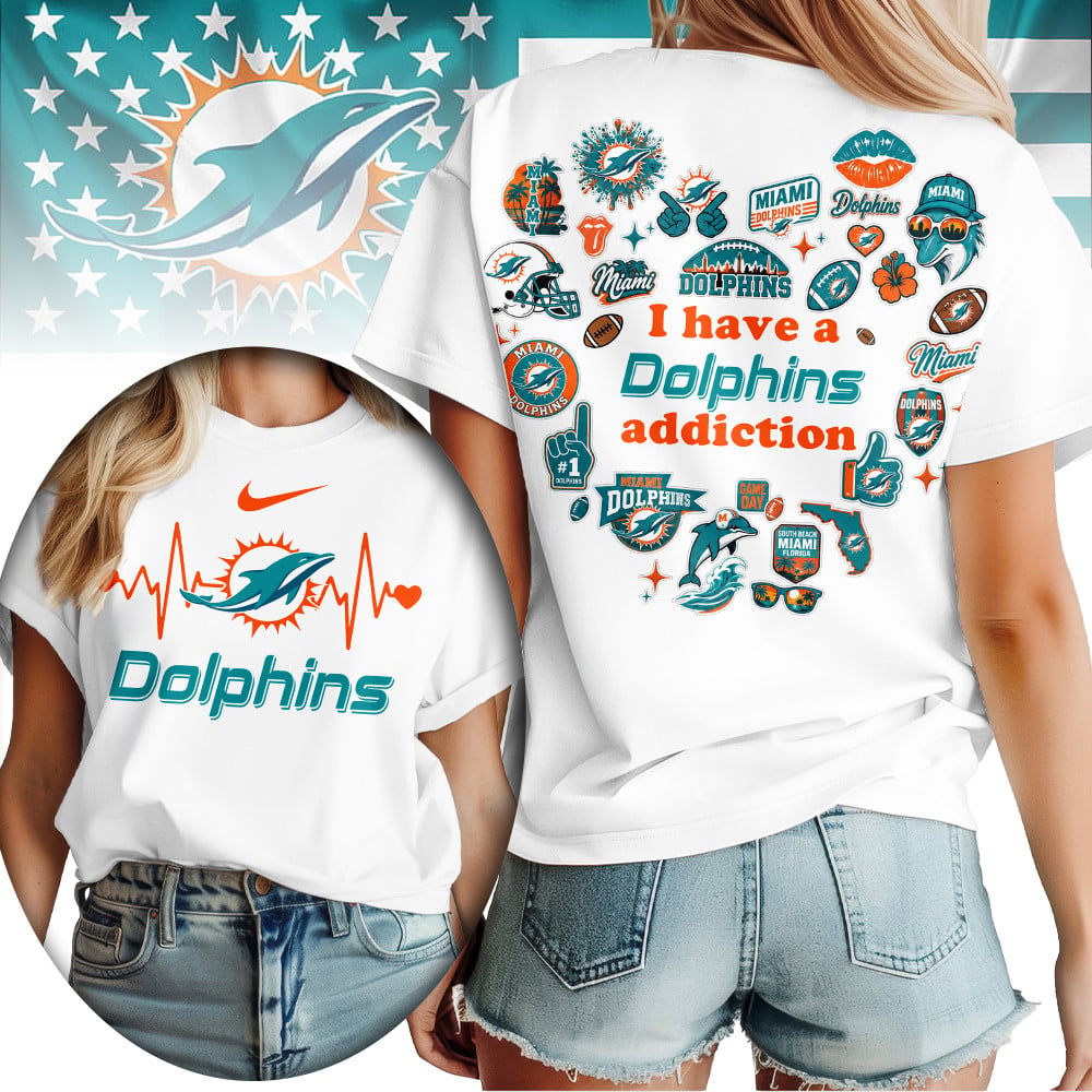 M.dolphins | Premium .n.f.l. Heartbeat Fan Spirit 3d Shirt