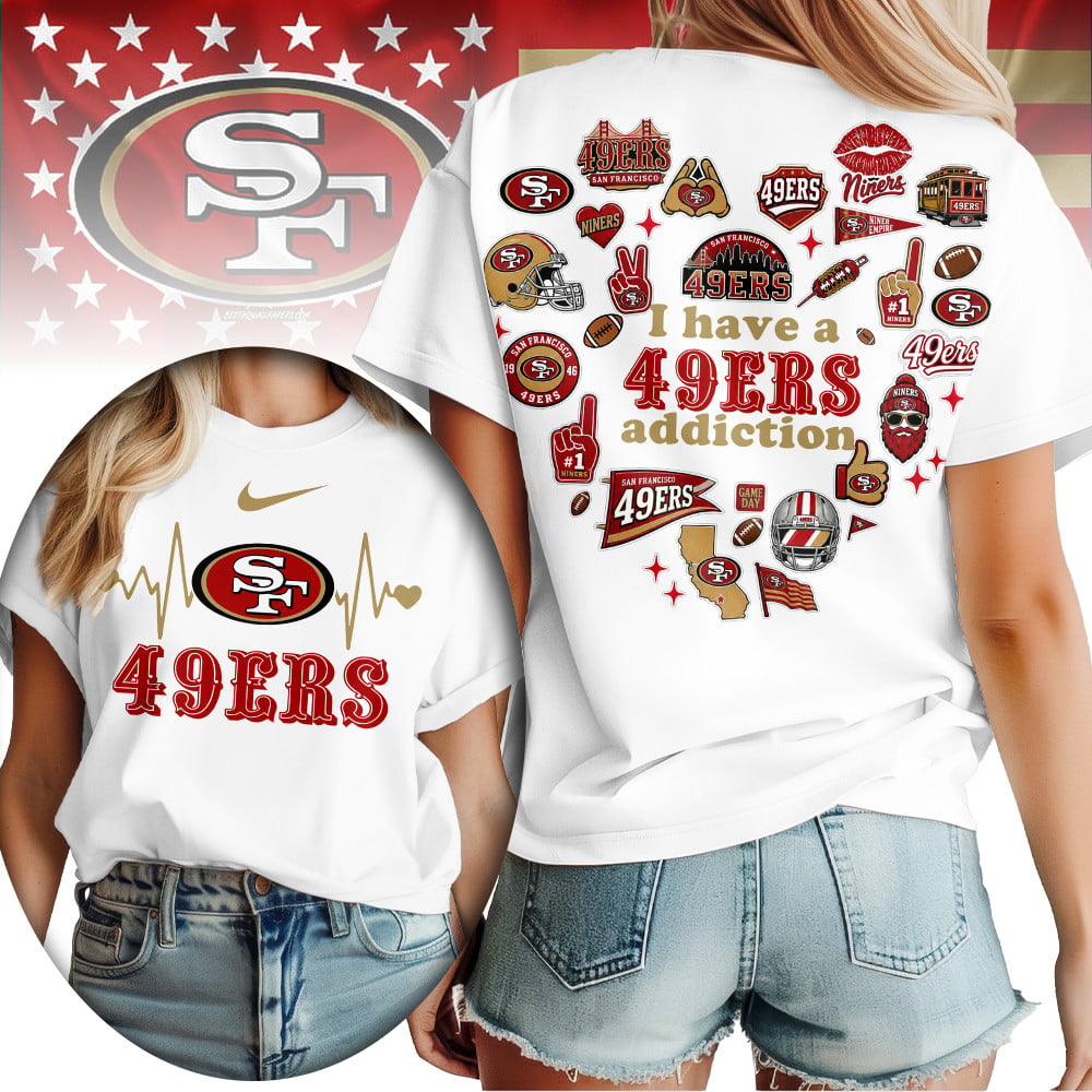 Sf.49ers | Premium .n.f.l. Heartbeat Fan Spirit 3d Shirt