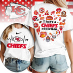 Kc.chiefs | Premium .n.f.l. Heartbeat Fan Spirit 3d Shirt