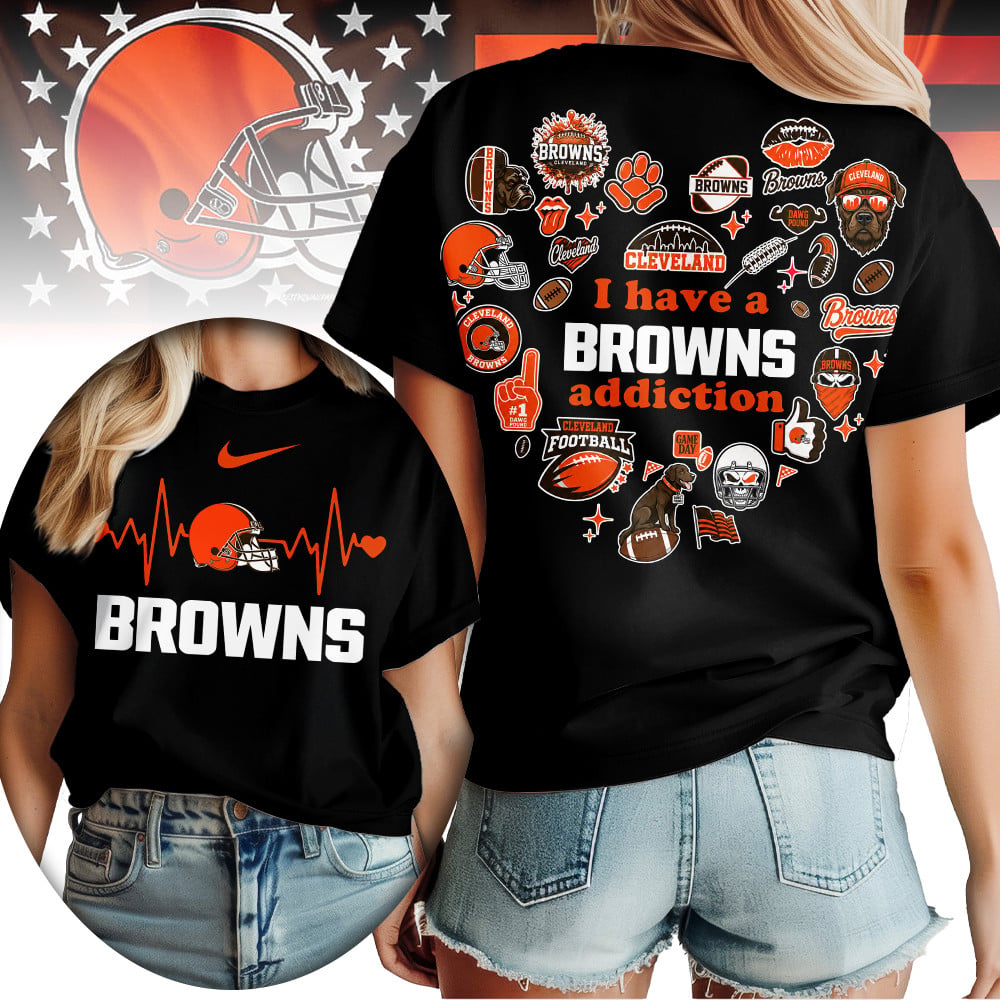 C.browns | Premium .n.f.l. Heartbeat Fan Spirit 3d Shirt