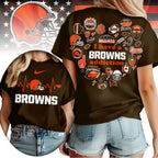 C.browns | Premium .n.f.l. Heartbeat Fan Spirit 3d Shirt