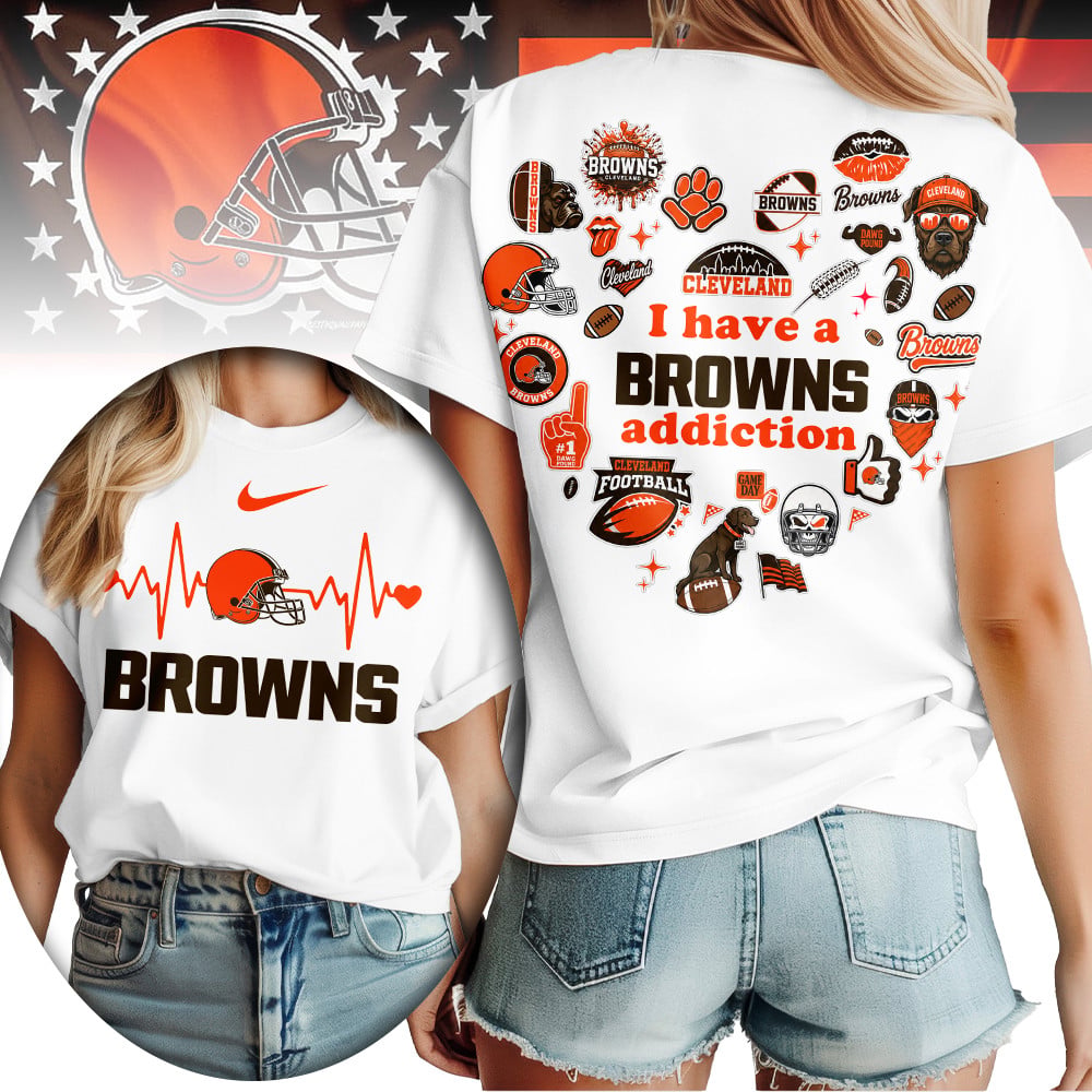 C.browns | Premium .n.f.l. Heartbeat Fan Spirit 3d Shirt