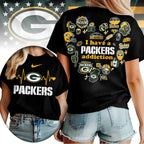Gb.packers | Premium .n.f.l. Heartbeat Fan Spirit 3d Shirt