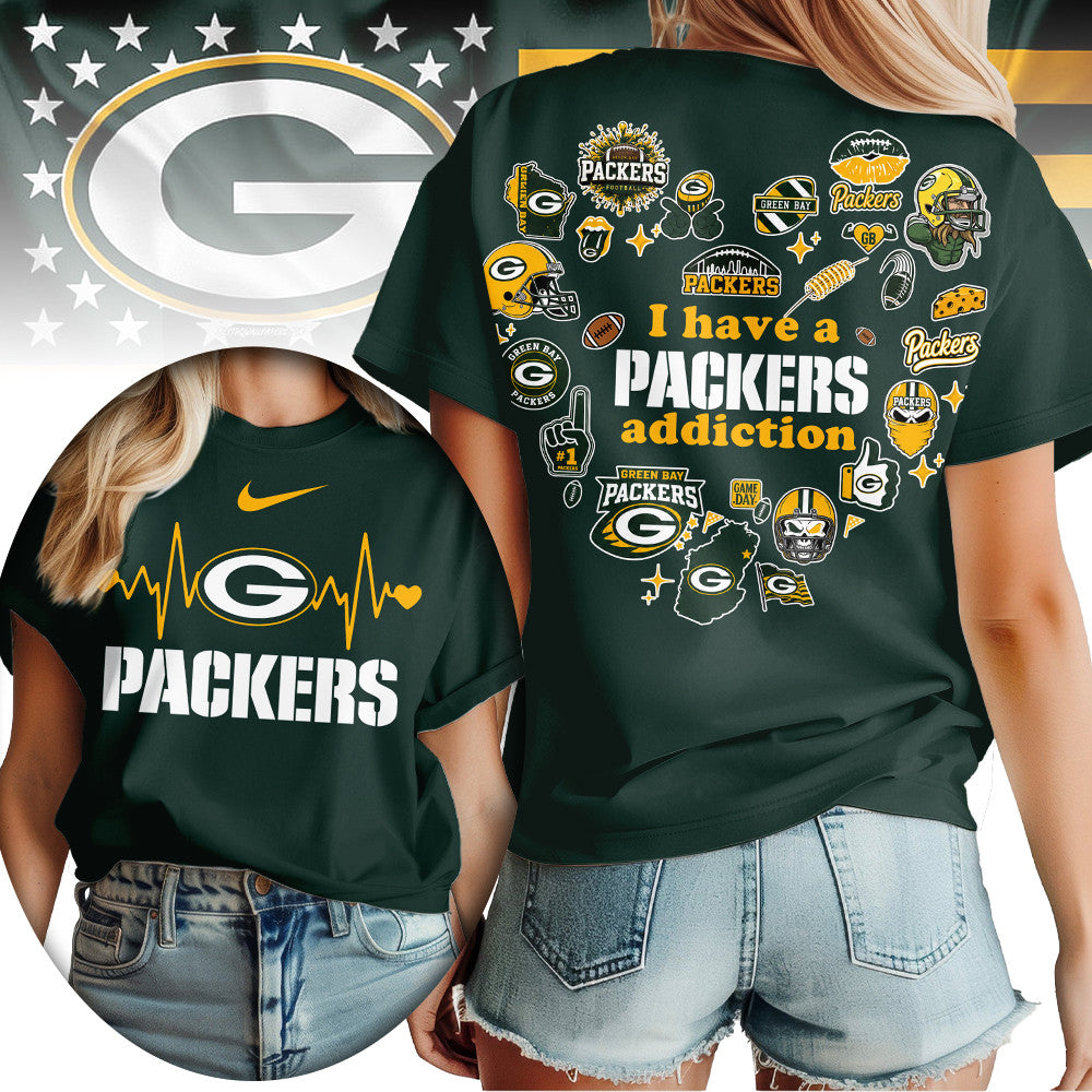Gb.packers | Premium .n.f.l. Heartbeat Fan Spirit 3d Shirt