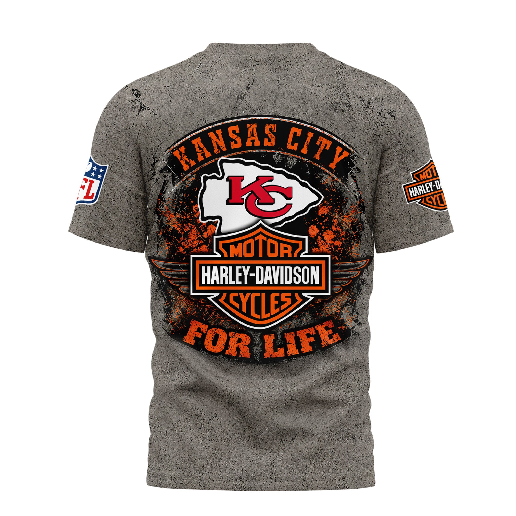Kc.chiefs | Premium  Harley Davidson For Life 3d Shirt Nf1