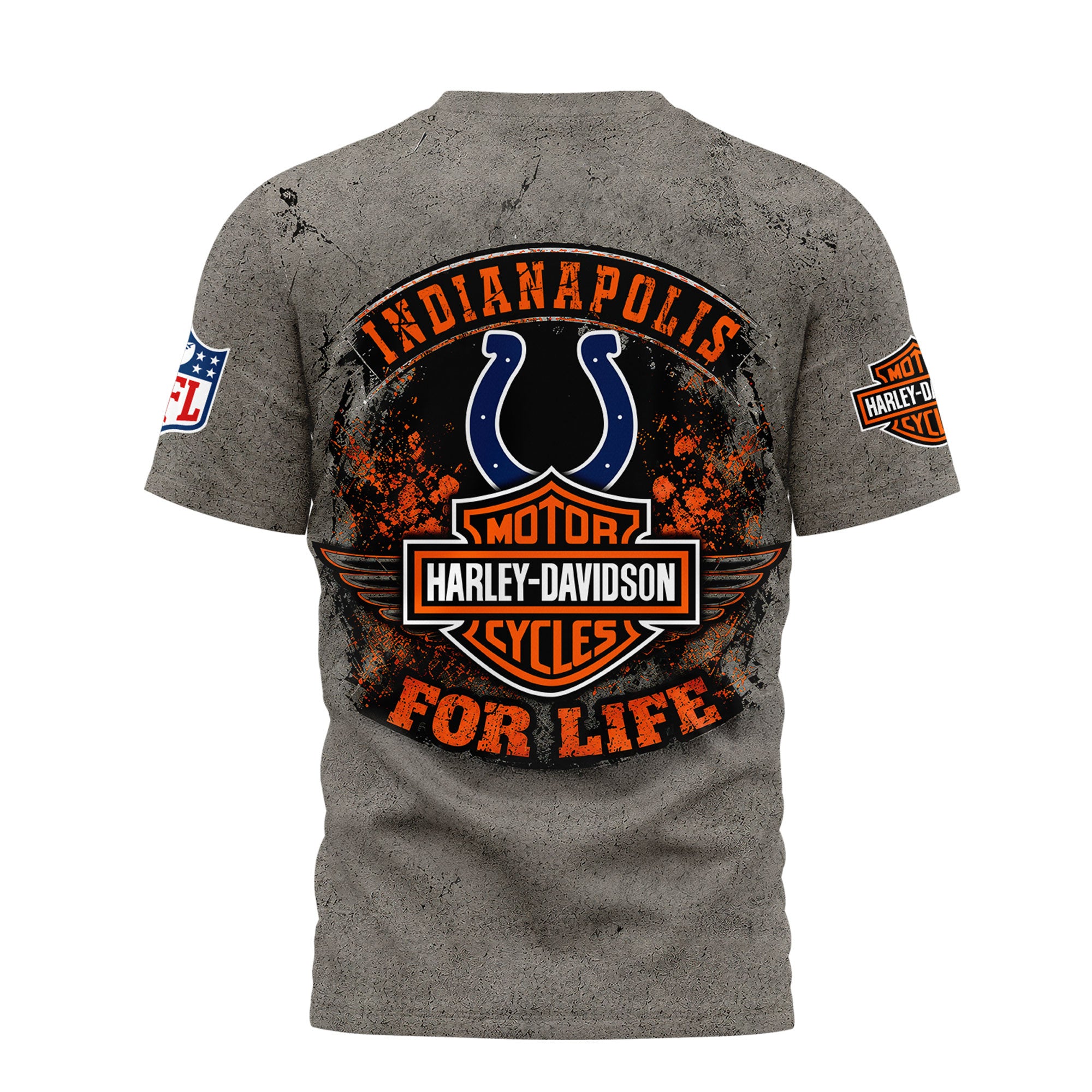 I.colts | Premium  Harley Davidson For Life 3d Shirt Nf1
