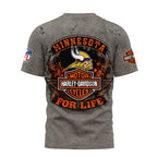 M.vikings | Premium  Harley Davidson For Life 3d Shirt Nf1