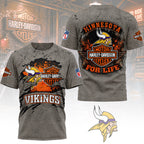 M.vikings | Premium  Harley Davidson For Life 3d Shirt Nf1