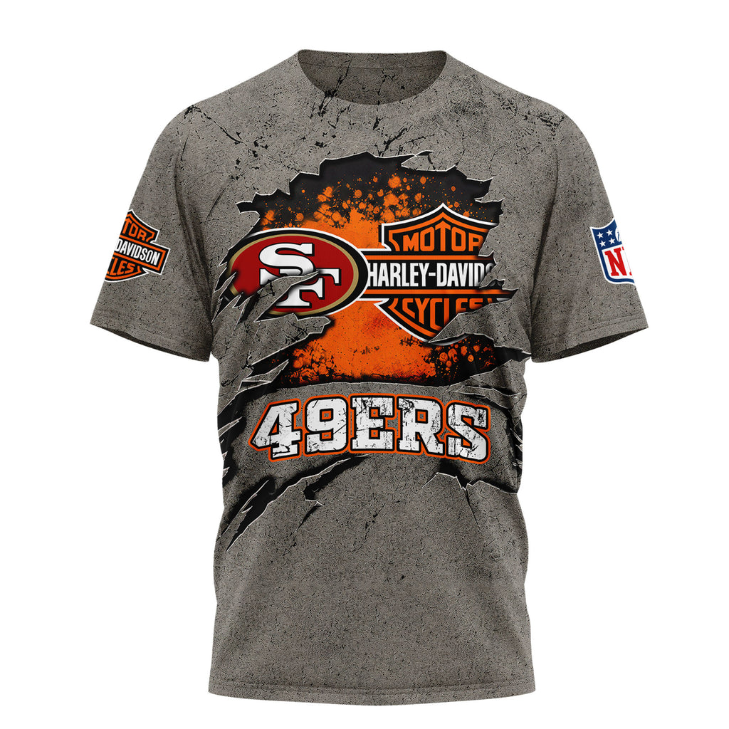 Sf.49ers | Premium  Harley Davidson For Life 3d Shirt Nf1