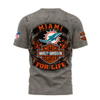 M.dolphins | Premium  Harley Davidson For Life 3d Shirt Nf1