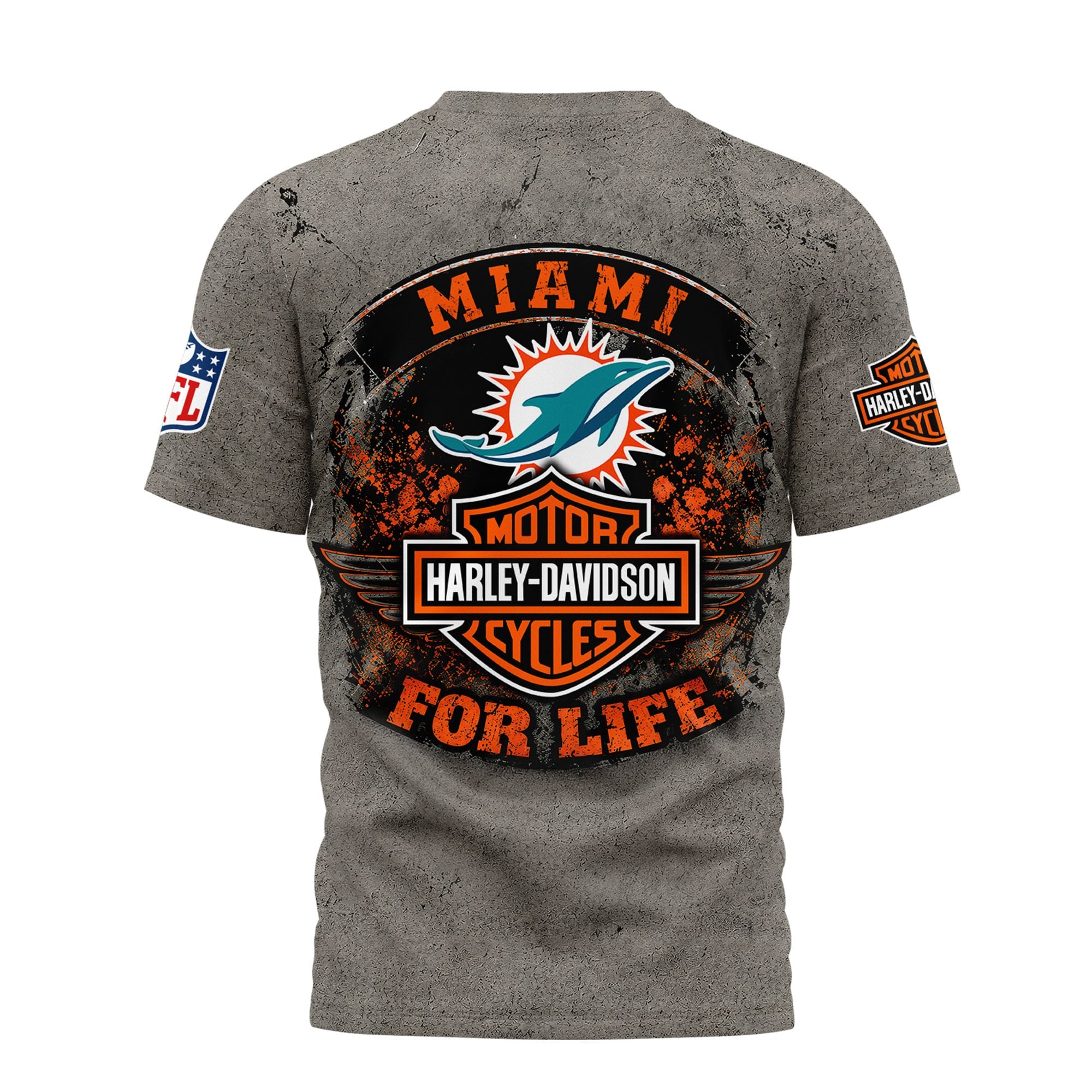 M.dolphins | Premium  Harley Davidson For Life 3d Shirt Nf1