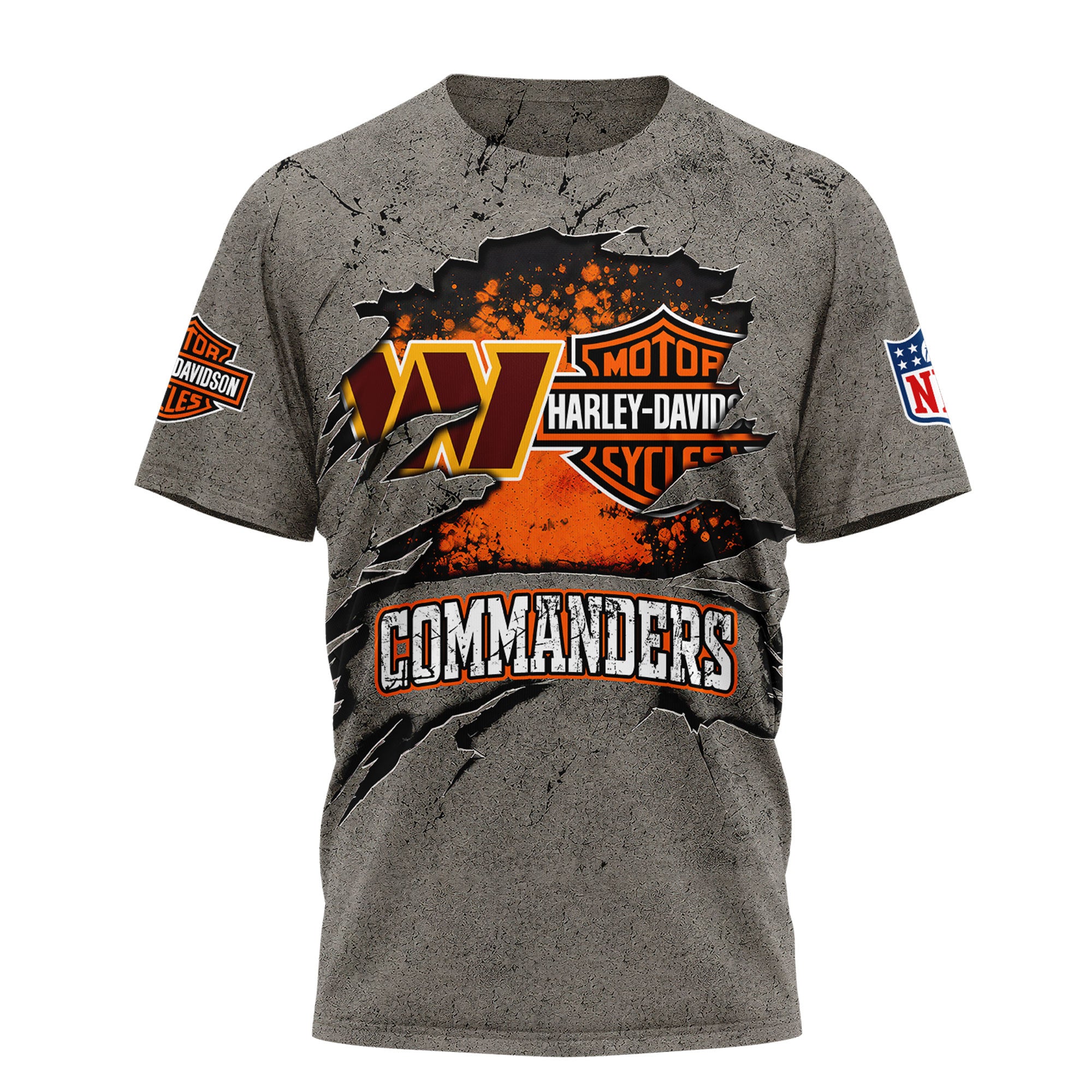 W.commanders | Premium  Harley Davidson For Life 3d Shirt Nf1