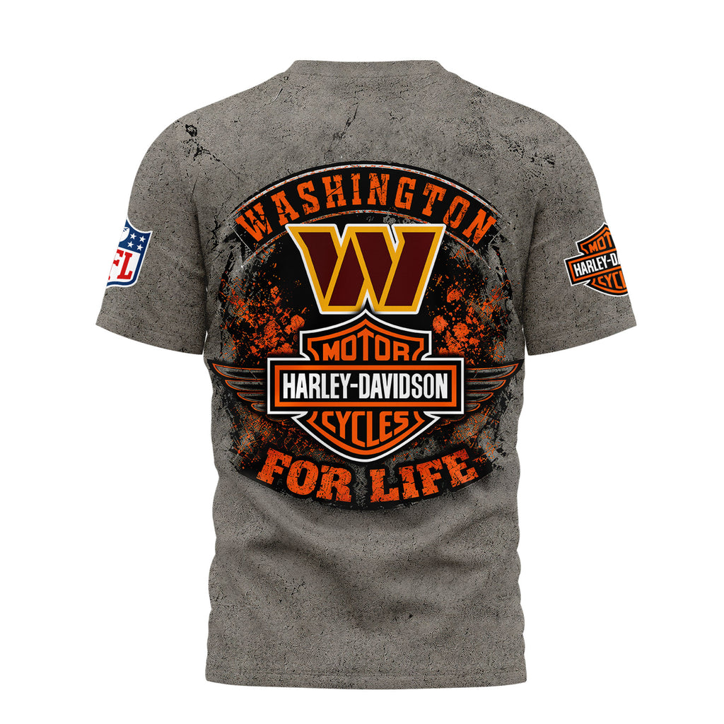 W.commanders | Premium  Harley Davidson For Life 3d Shirt Nf1