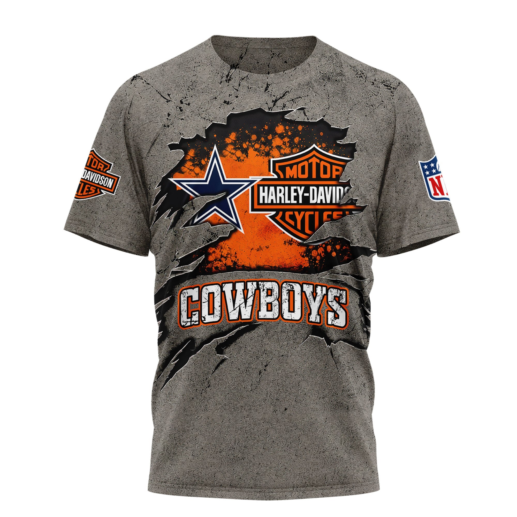 D.cowboys | Premium  Harley Davidson For Life 3d Shirt Nf1
