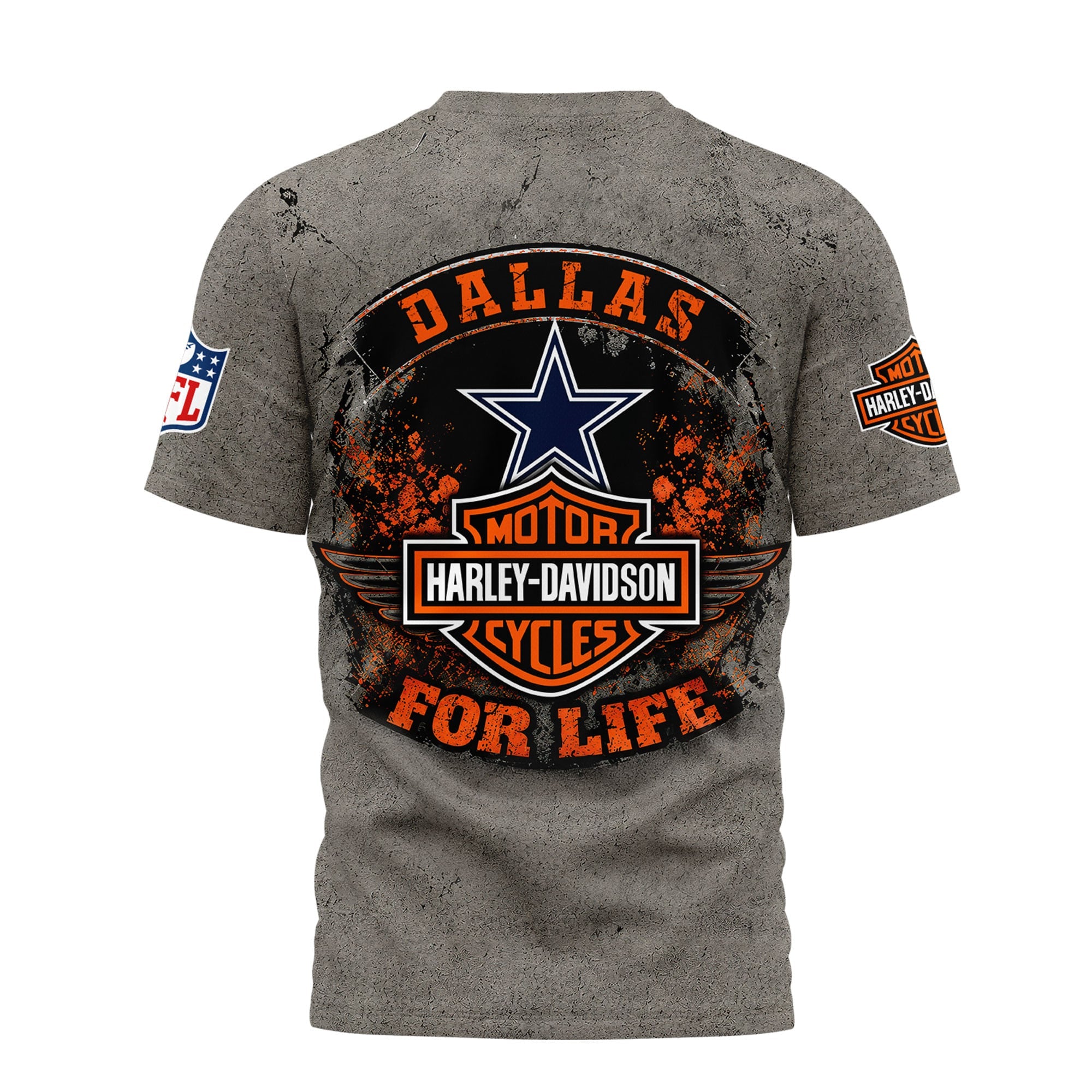 D.cowboys | Premium  Harley Davidson For Life 3d Shirt Nf1