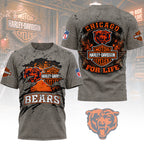 C.bears | Premium  Harley Davidson For Life 3d Shirt Nf1
