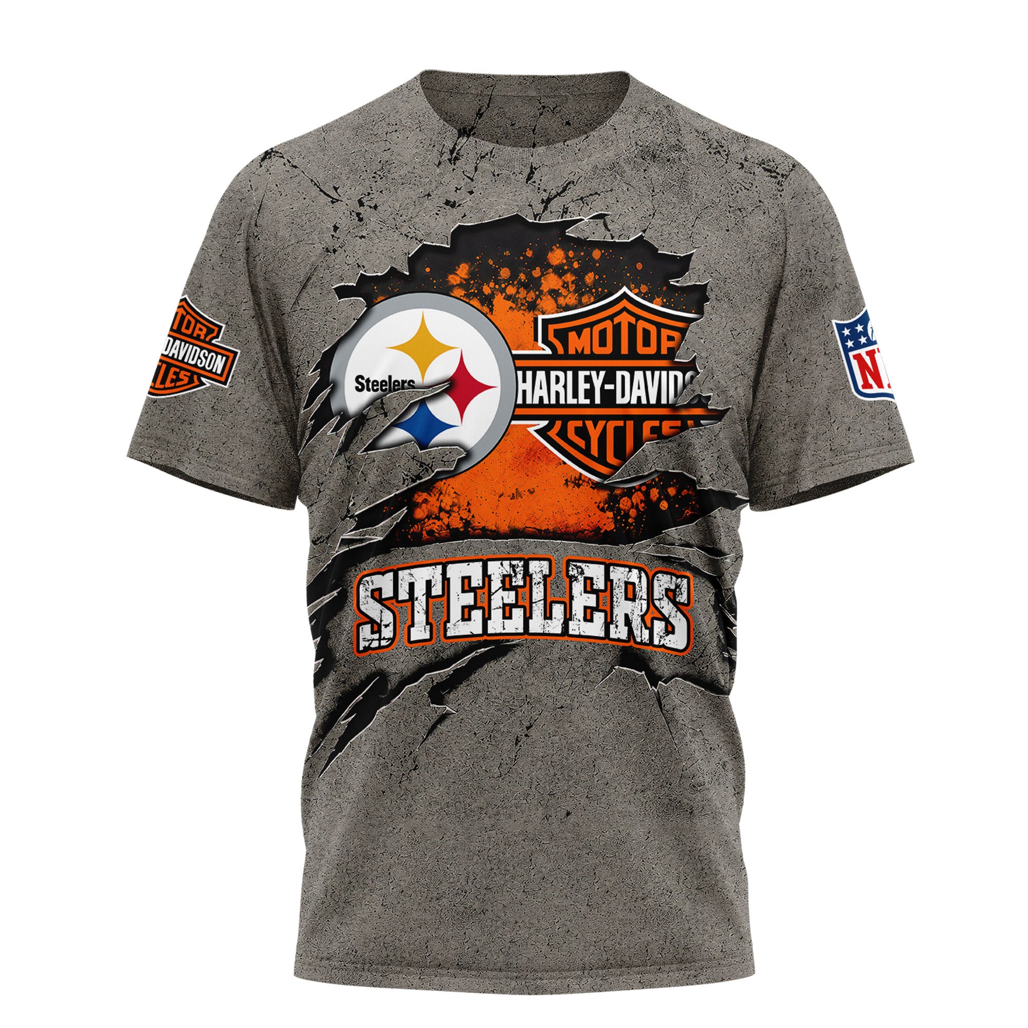 P.steelers | Premium  Harley Davidson For Life 3d Shirt Nf1