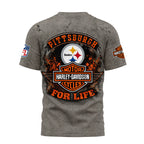 P.steelers | Premium  Harley Davidson For Life 3d Shirt Nf1