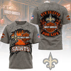No.saints | Premium  Harley Davidson For Life 3d Shirt Nf1