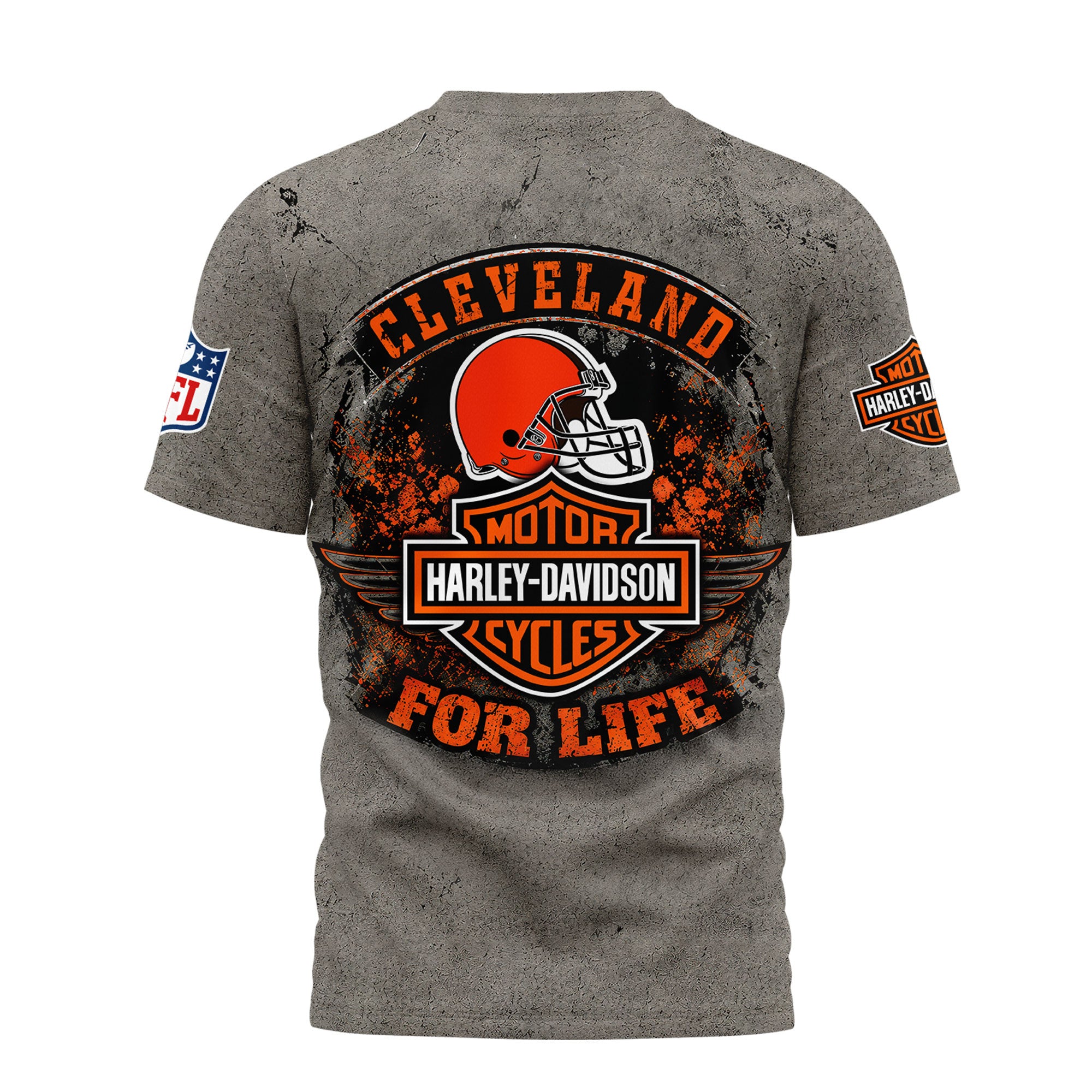 C.browns | Premium  Harley Davidson For Life 3d Shirt Nf1