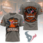 H.texans | Premium  Harley Davidson For Life 3d Shirt Nf1