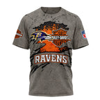 B.ravens | Premium  Harley Davidson For Life 3d Shirt Nf1
