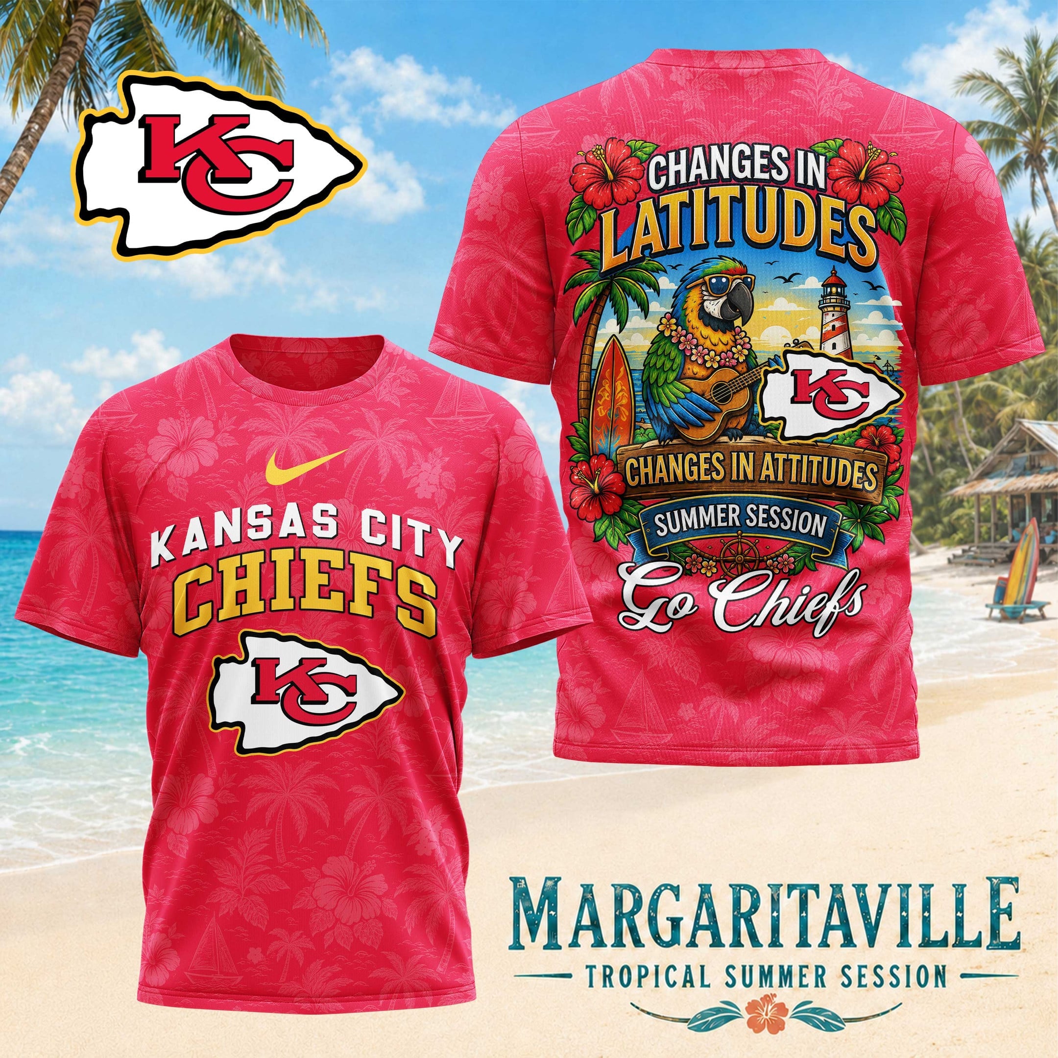 Kc.chiefs | Premium  Changes In Latitudes 3d Shirt Nf1
