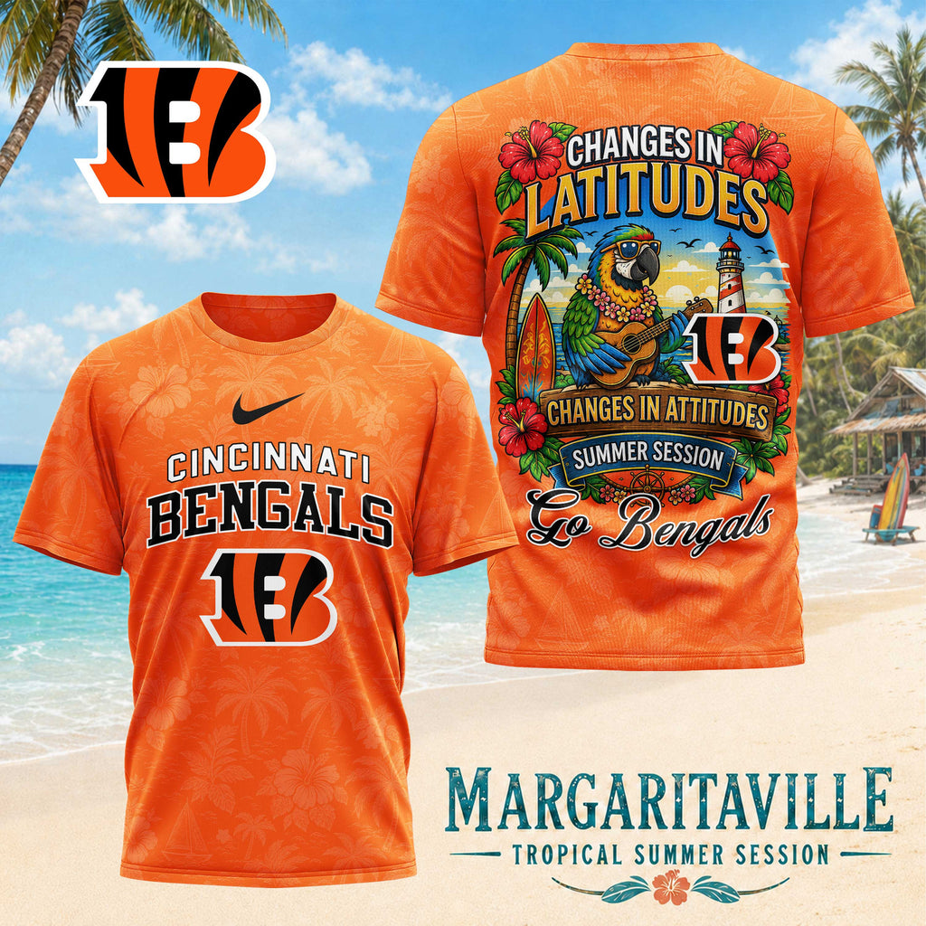 C.bengals | Premium  Changes In Latitudes 3d Shirt Nf1