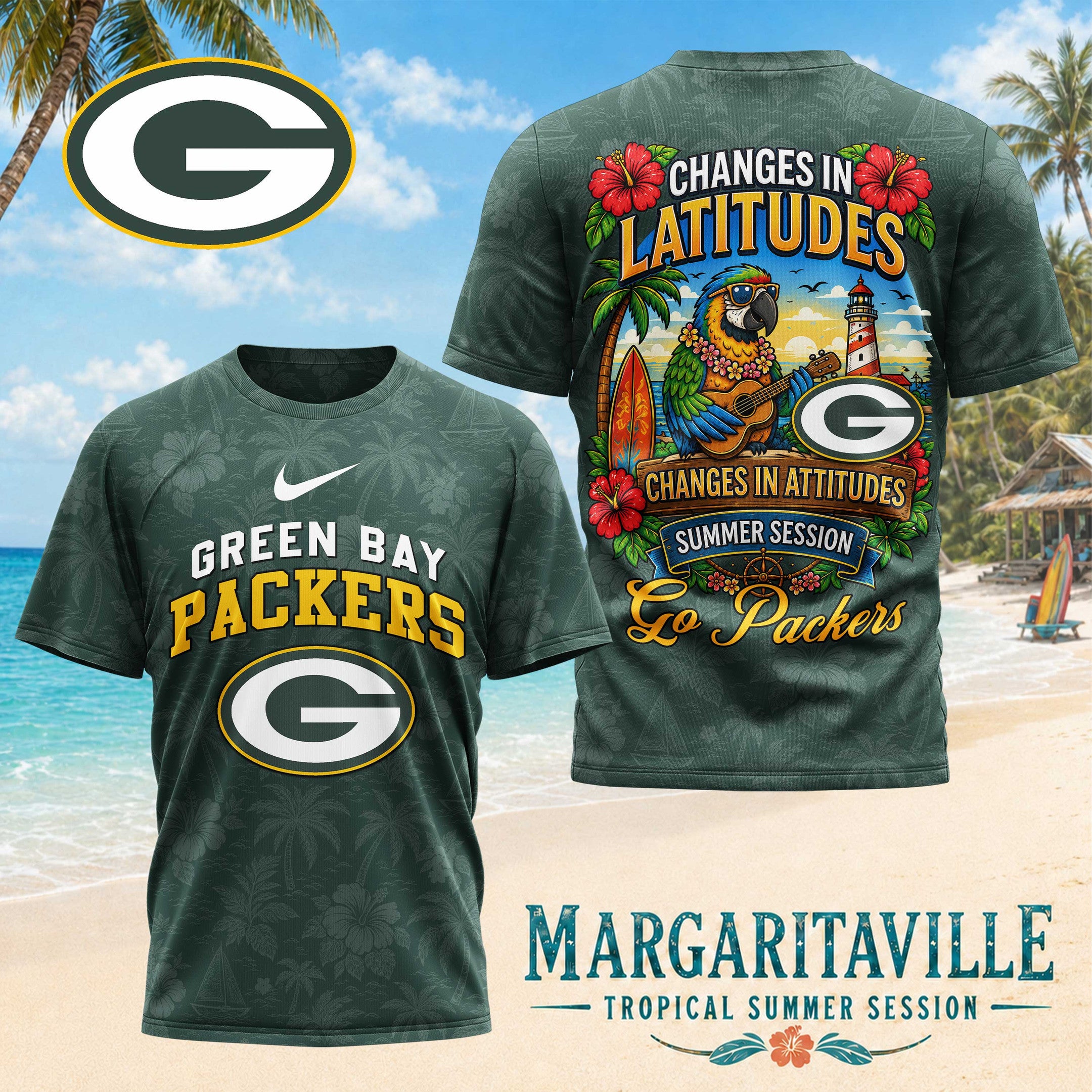 Gb.packers | Premium  Changes In Latitudes 3d Shirt Nf1