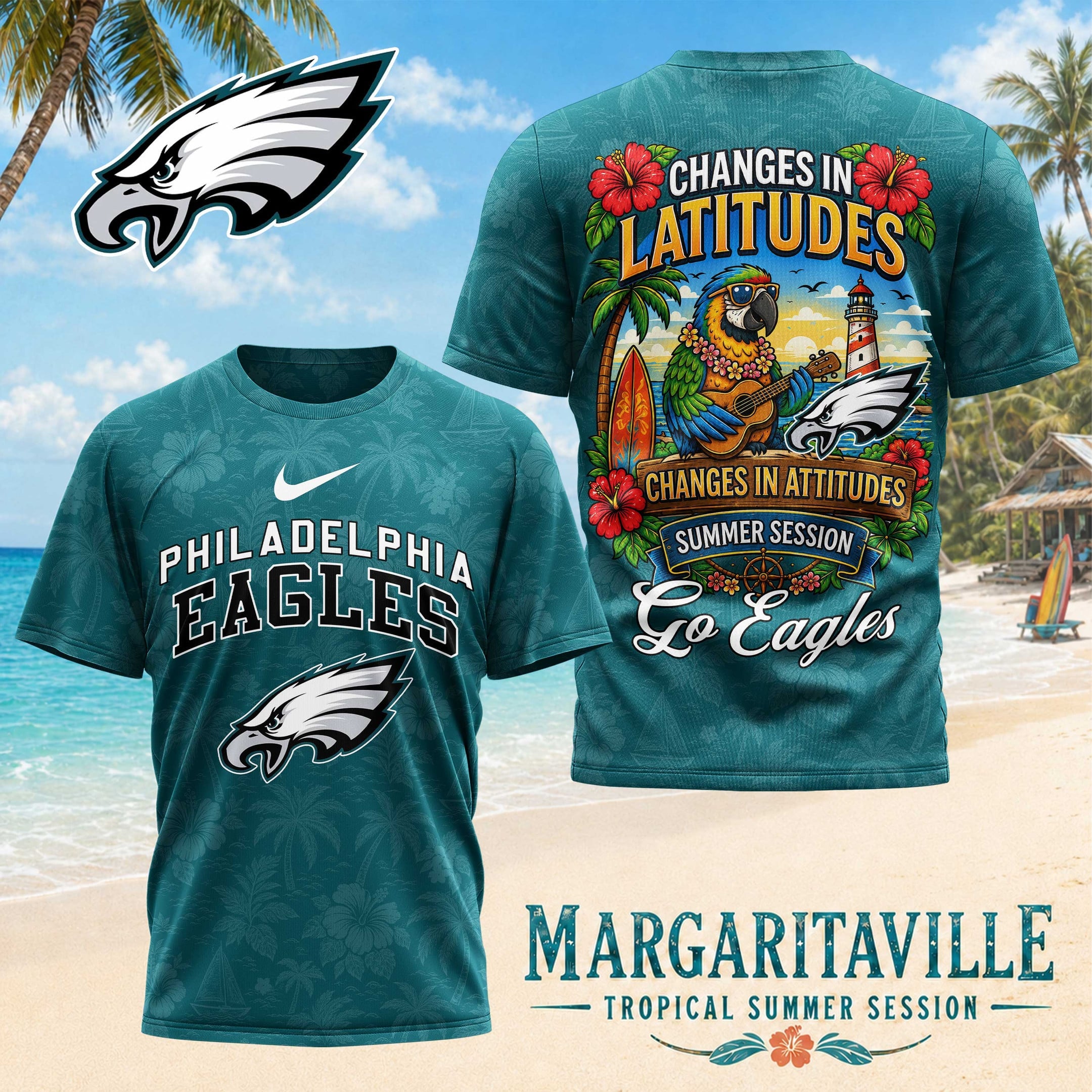 P.eagles | Premium  Changes In Latitudes 3d Shirt Nf1