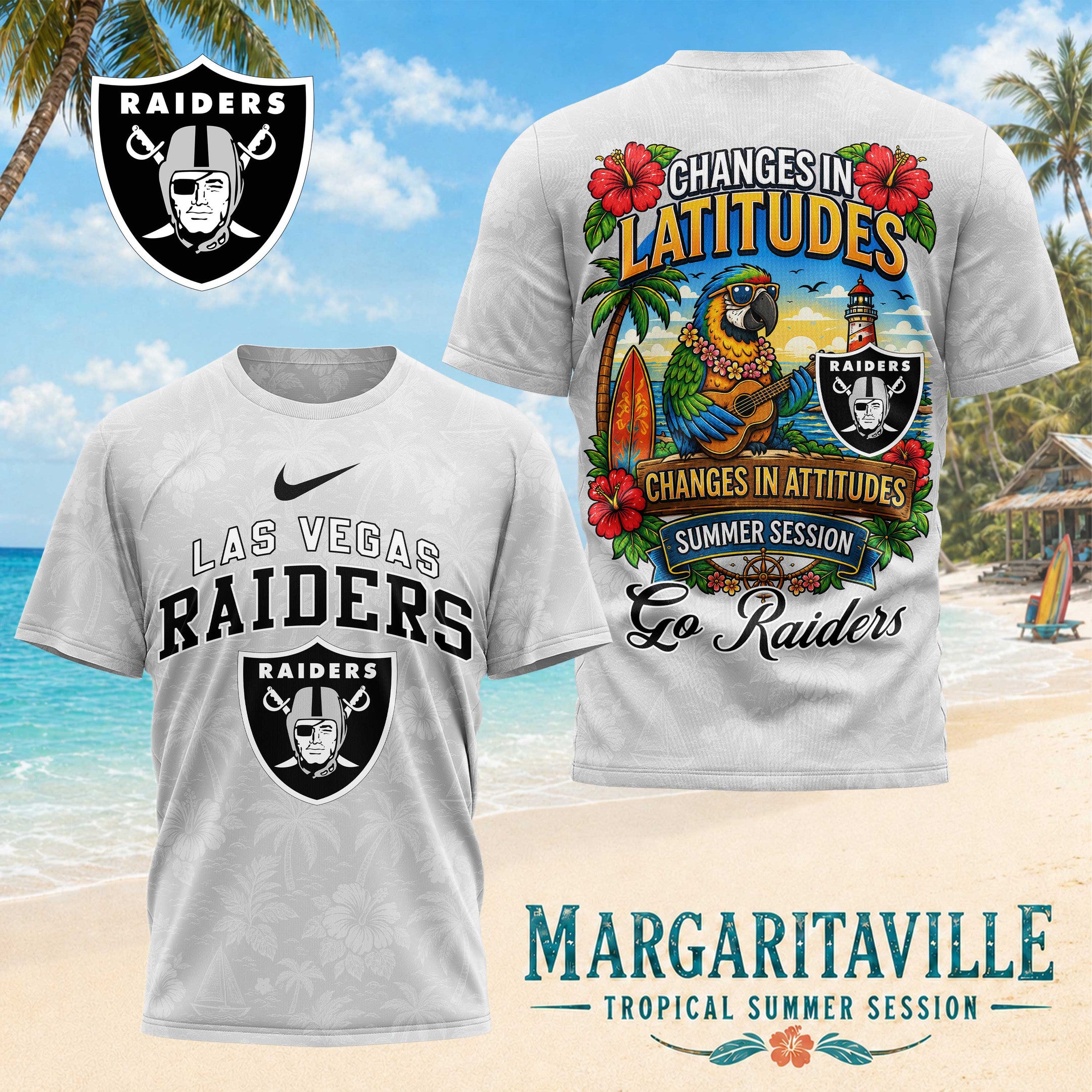 Lv.raiders | Premium  Changes In Latitudes 3d Shirt Nf1