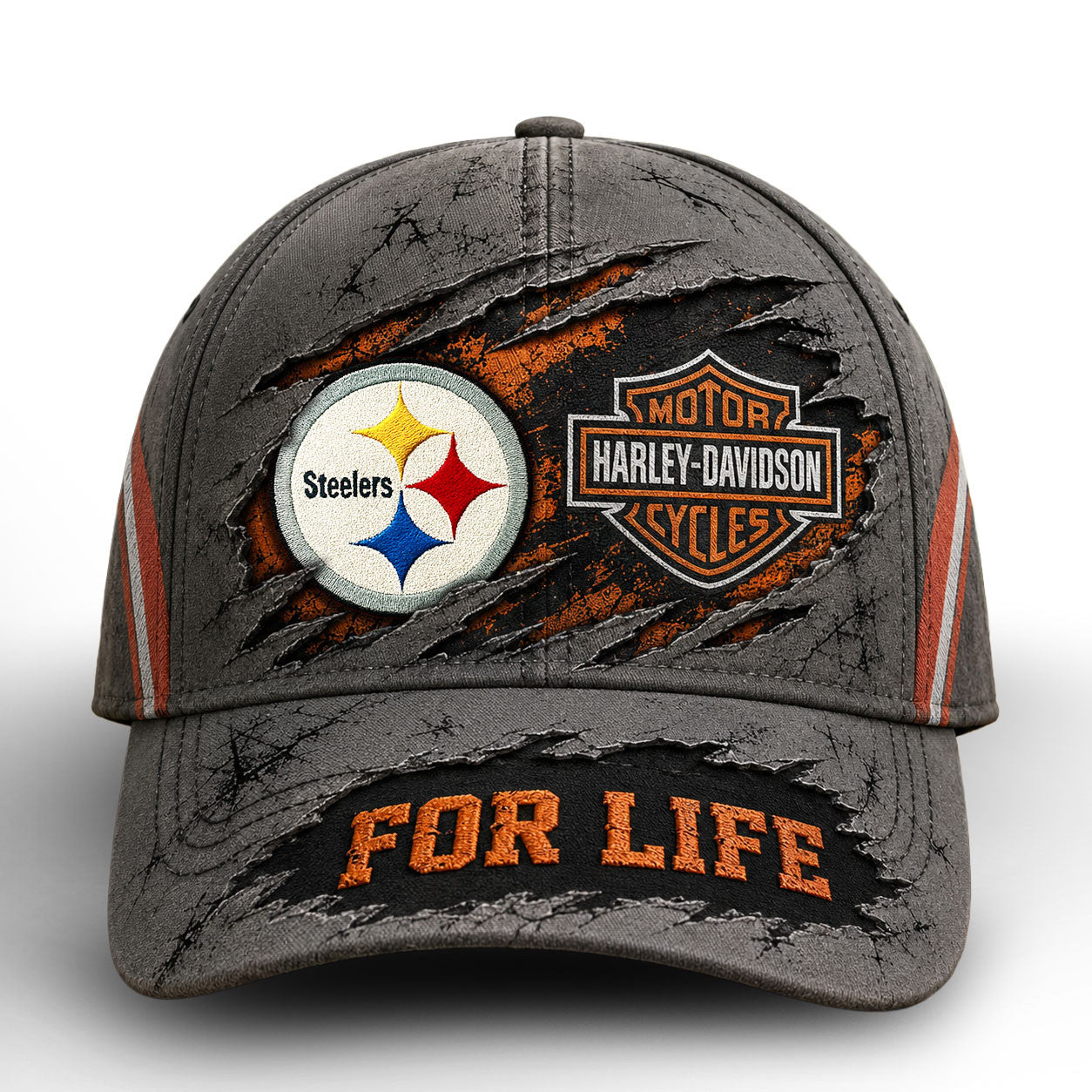 P.steelers | Premium  Harley Davidson For Life Classic Cap Nf1