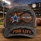 D.cowboys | Premium  Harley Davidson For Life Classic Cap Nf1