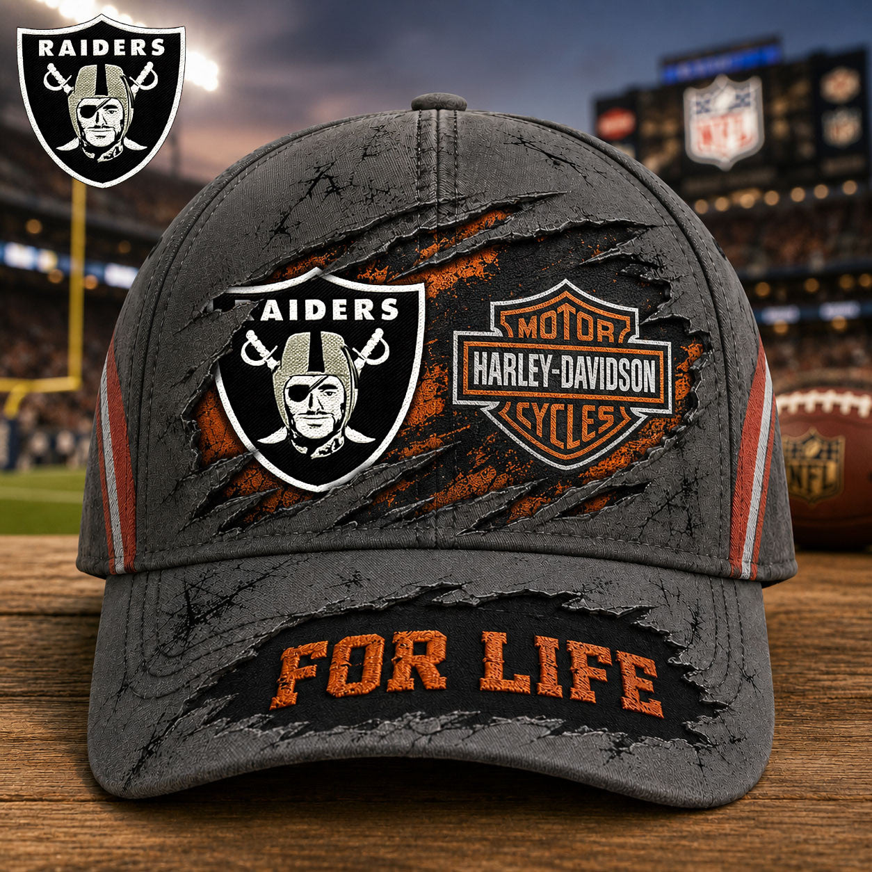 Lv.raiders | Premium  Harley Davidson For Life Classic Cap Nf1