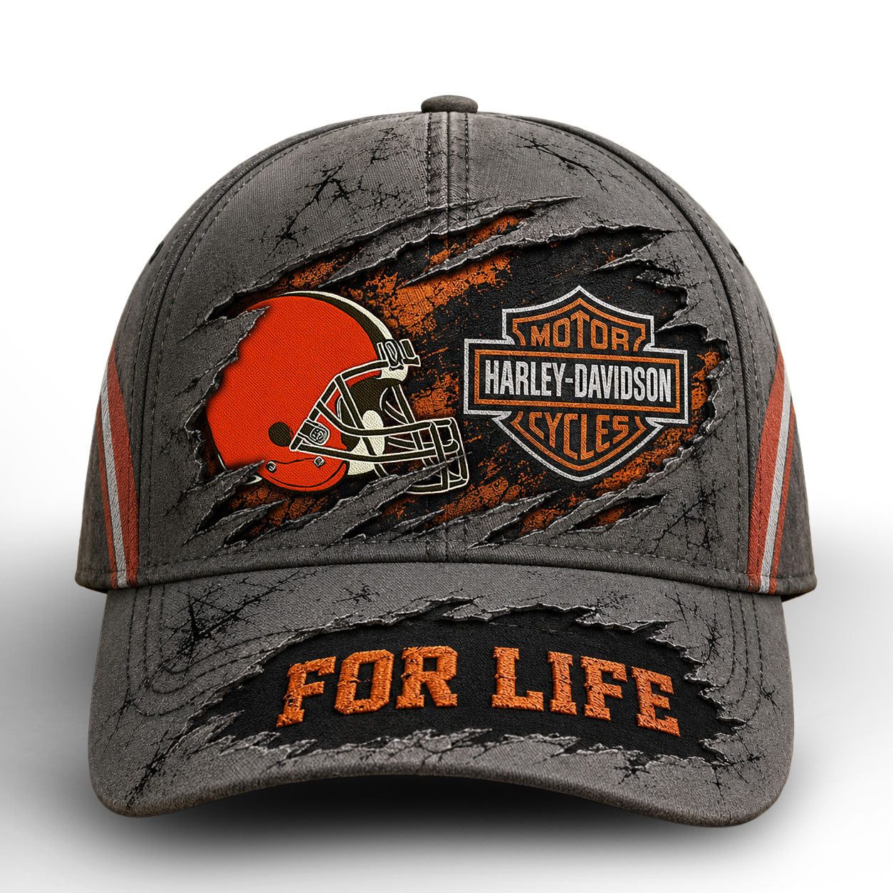 C.browns | Premium  Harley Davidson For Life Classic Cap Nf1