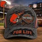 C.browns | Premium  Harley Davidson For Life Classic Cap Nf1