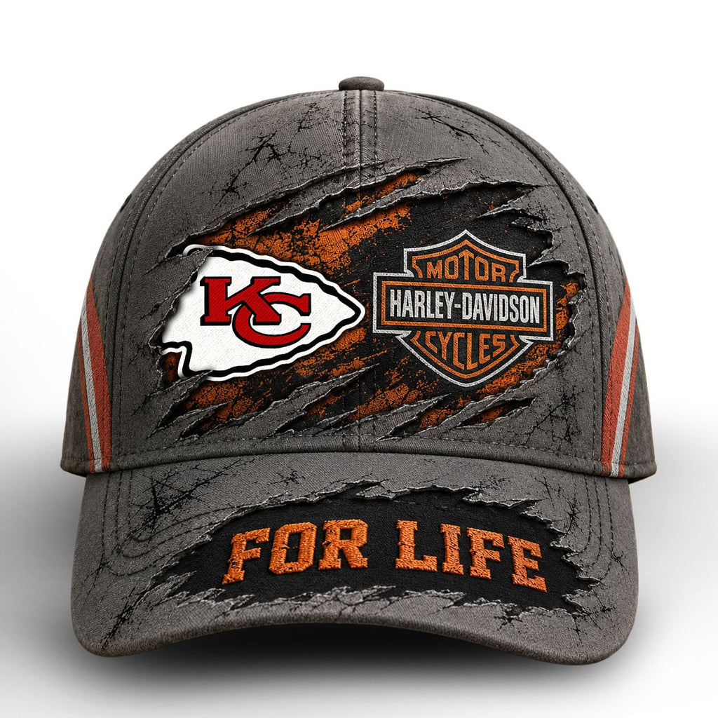 Kc.chiefs | Premium  Harley Davidson For Life Classic Cap Nf1