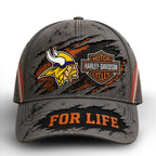 M.vikings | Premium  Harley Davidson For Life Classic Cap Nf1