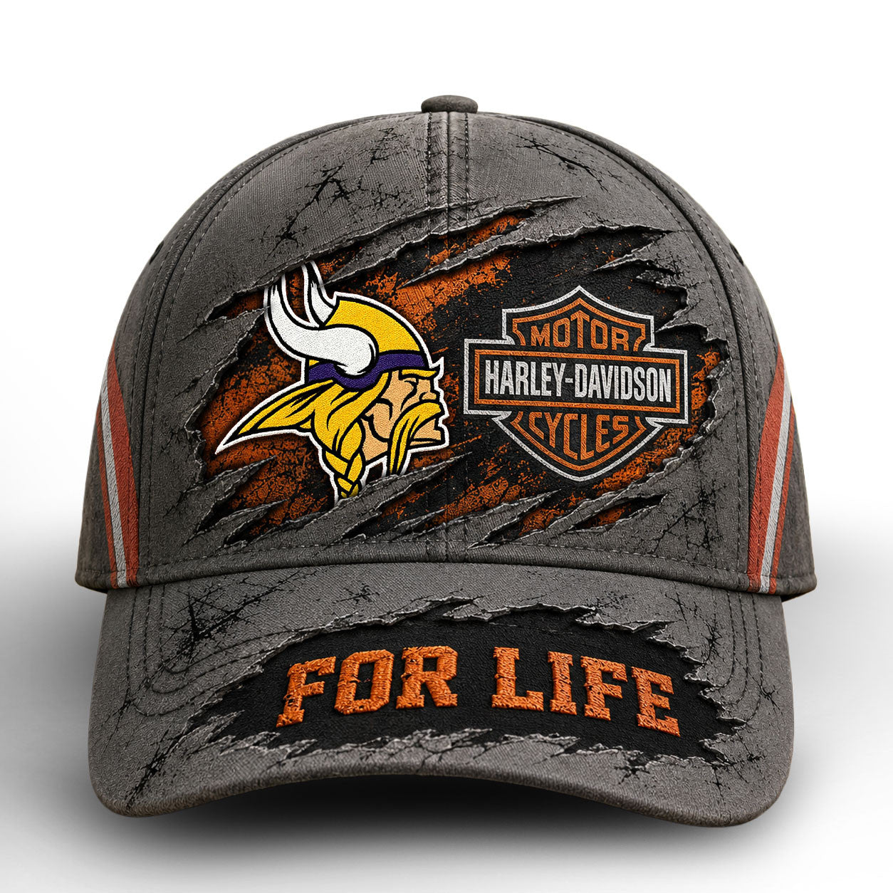 M.vikings | Premium  Harley Davidson For Life Classic Cap Nf1