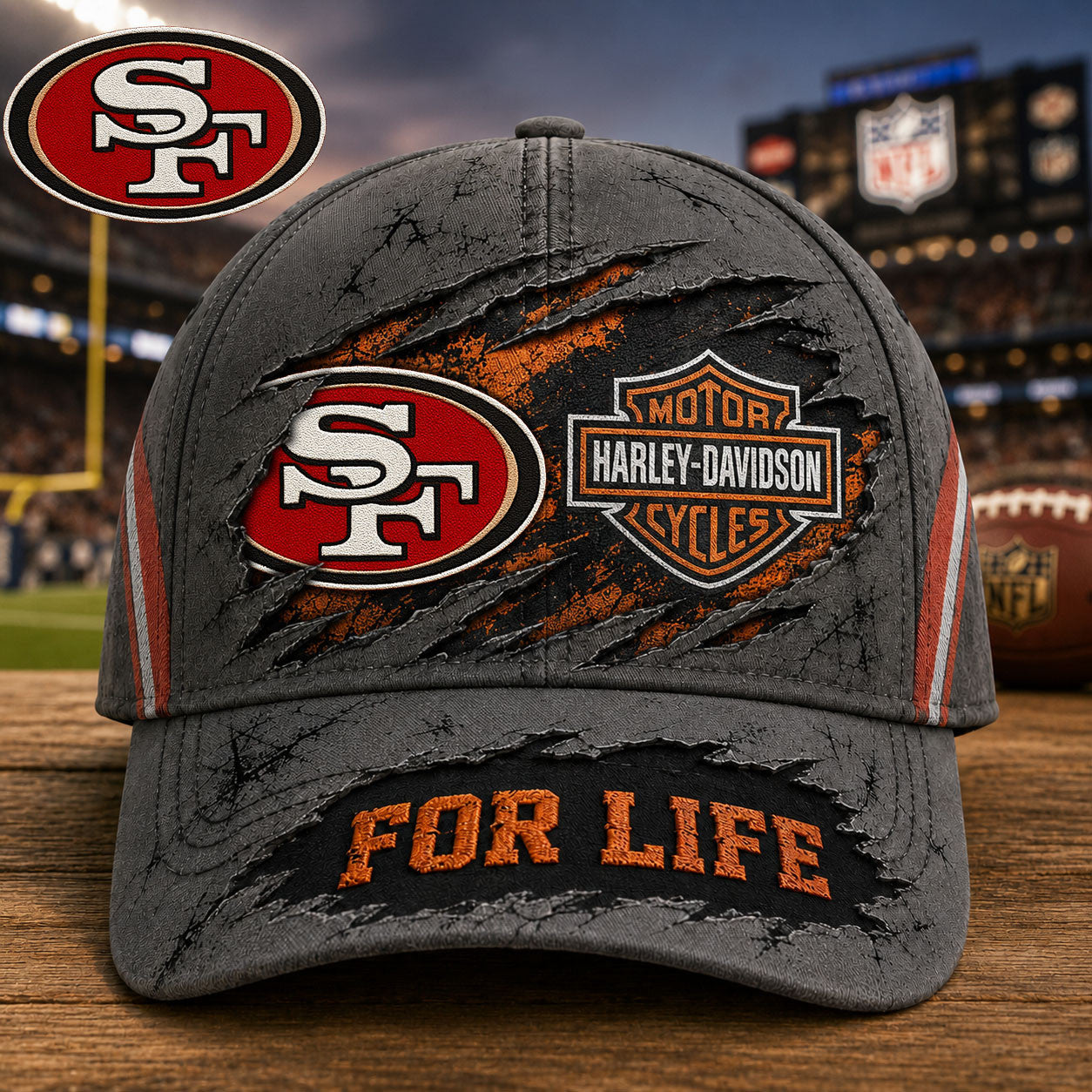 Sf.49ers | Premium  Harley Davidson For Life Classic Cap Nf1