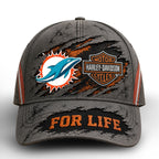 M.dolphins | Premium  Harley Davidson For Life Classic Cap Nf1