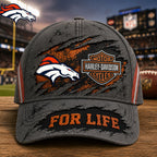 D.broncos | Premium  Harley Davidson For Life Classic Cap Nf1