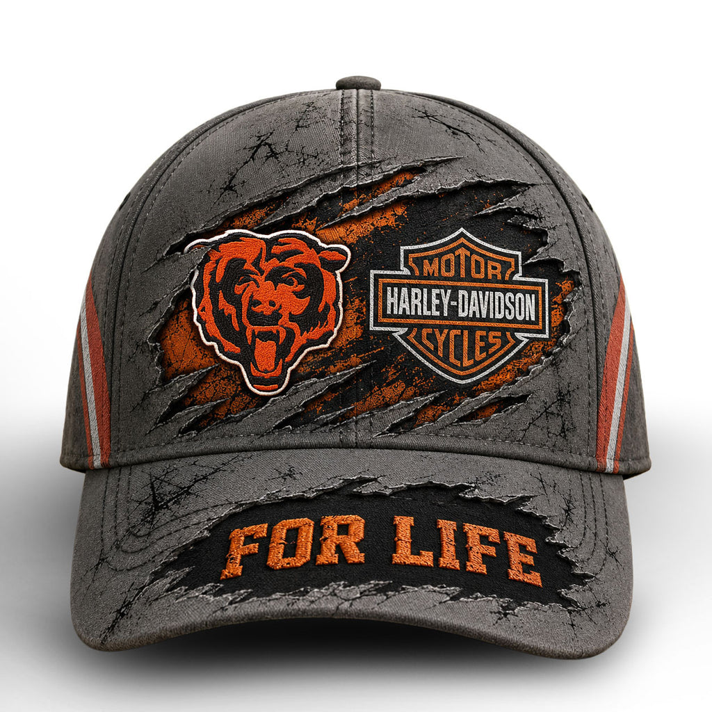 C.bears | Premium  Harley Davidson For Life Classic Cap Nf1