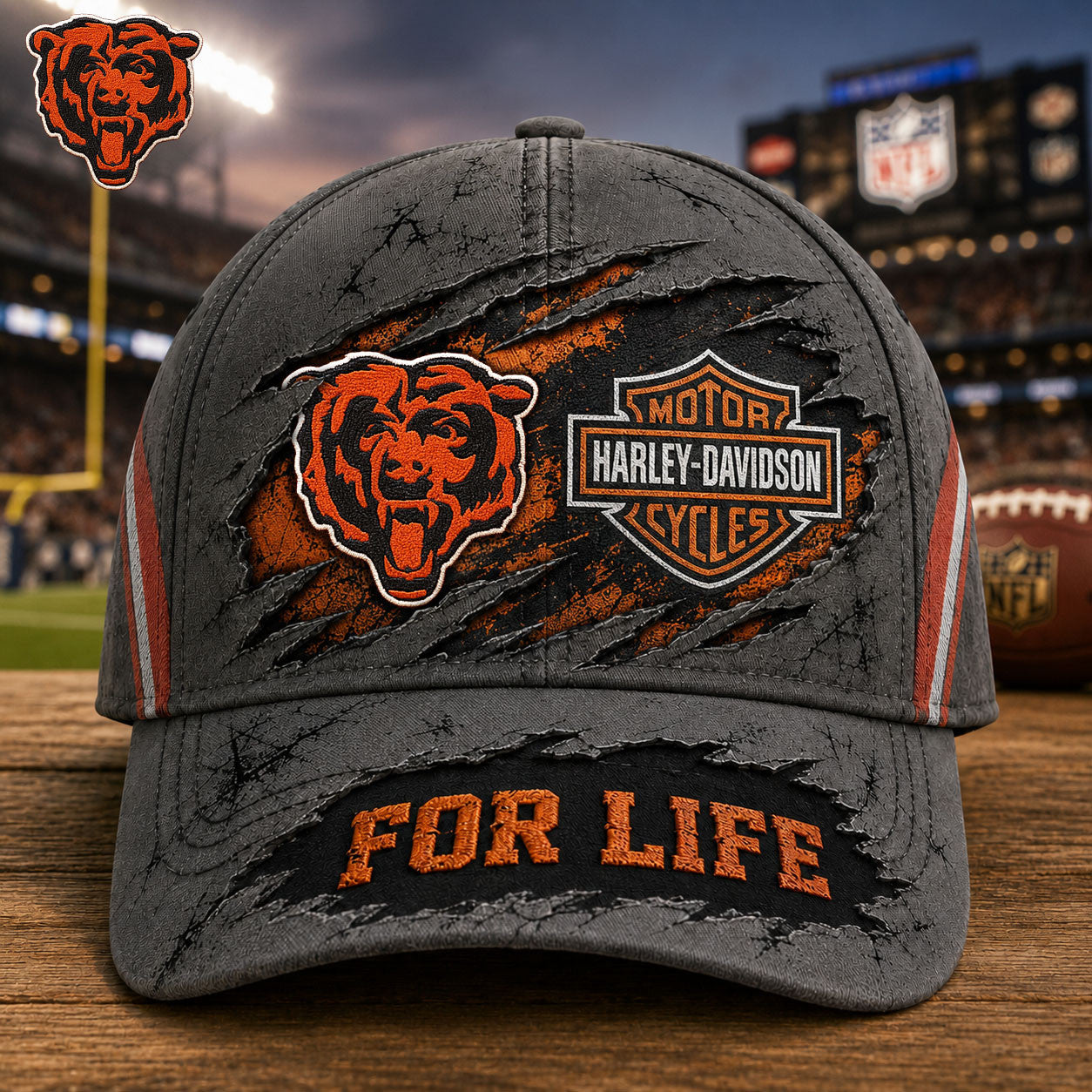 C.bears | Premium  Harley Davidson For Life Classic Cap Nf1