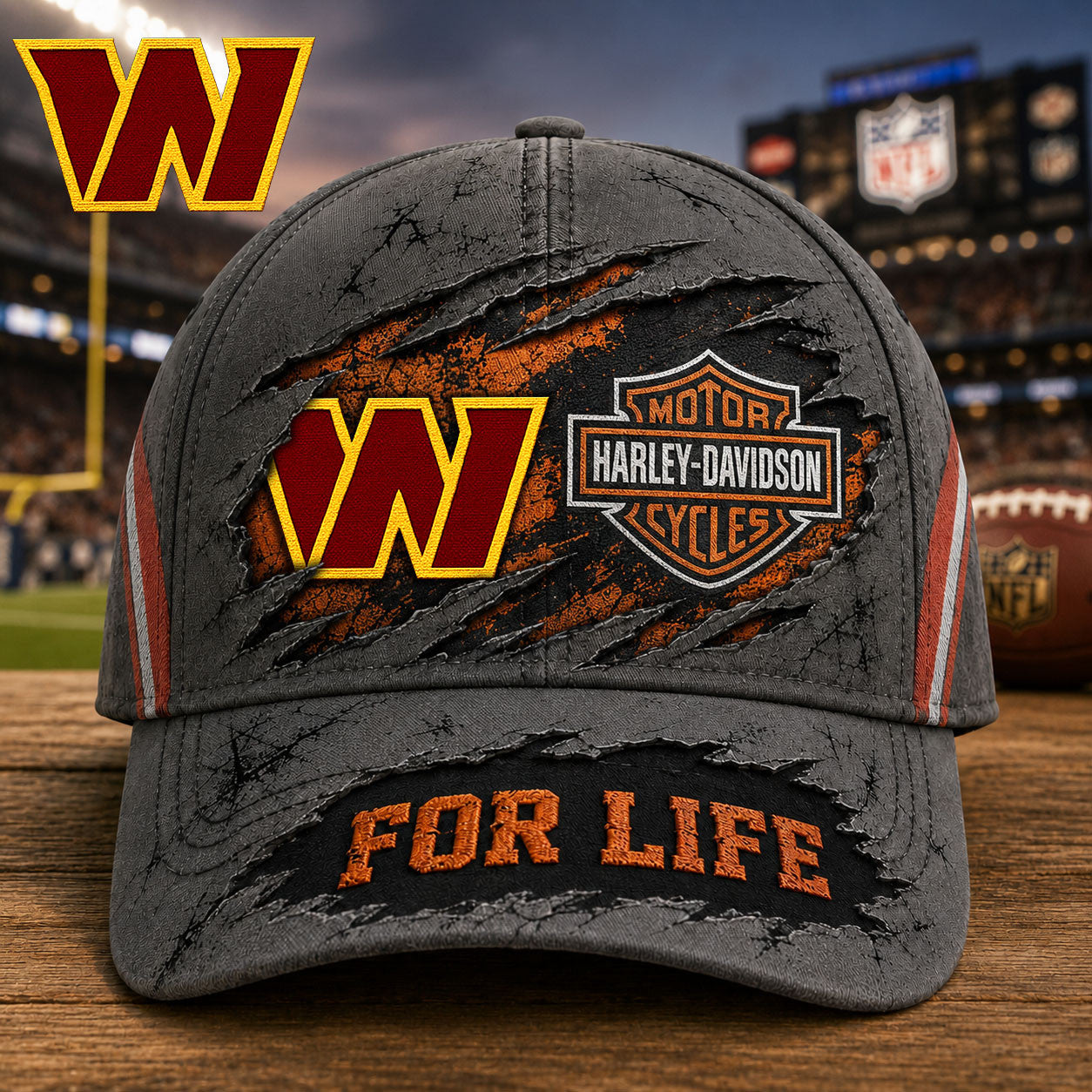 W.commanders | Premium  Harley Davidson For Life Classic Cap Nf1