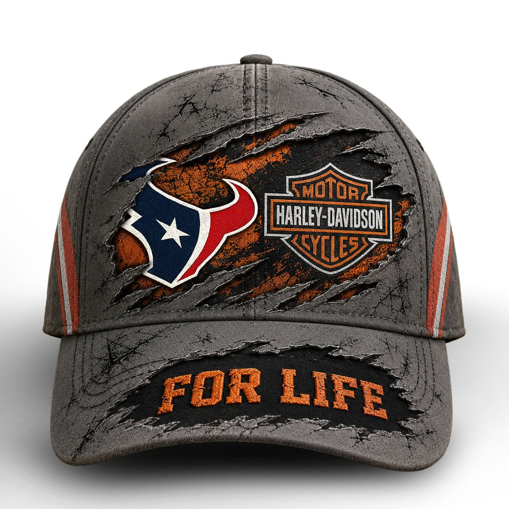 H.texans | Premium  Harley Davidson For Life Classic Cap Nf1