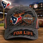 H.texans | Premium  Harley Davidson For Life Classic Cap Nf1
