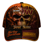 W.commanders | Premium  Harley Davidson Split Skull Classic Cap Nf1