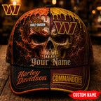 W.commanders | Premium  Harley Davidson Split Skull Classic Cap Nf1